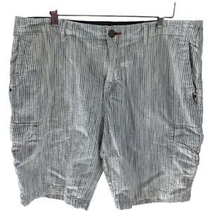 Tommy Bahama Blue Striped Cargo Shorts Coastal Preppy Beach Size 40